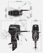 Лодочный мотор Tohatsu M50D2 L 50 л.с. двухтактный